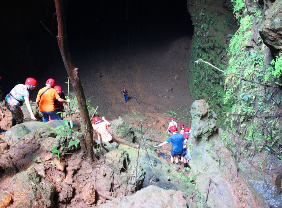 Jomblang Vertical Cave combined with Kalisuci Cave Tubing